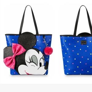 Minnie Disney Loungefly Rock the Dots Tote NWT